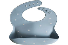 Mushie silicone bib waterproof surface is easy to wipe clean