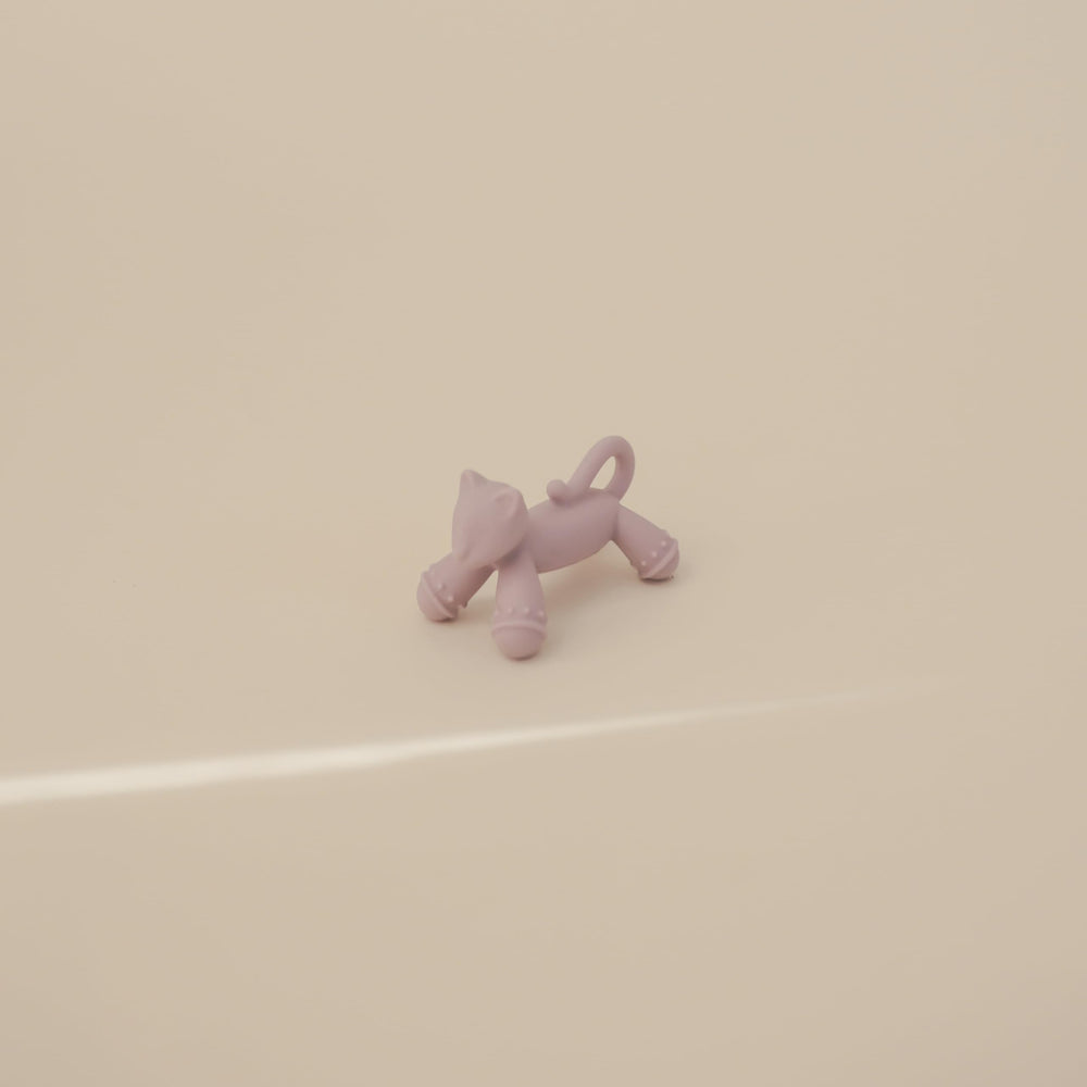 Mushie teether displayed as nursery decor with safe play focus