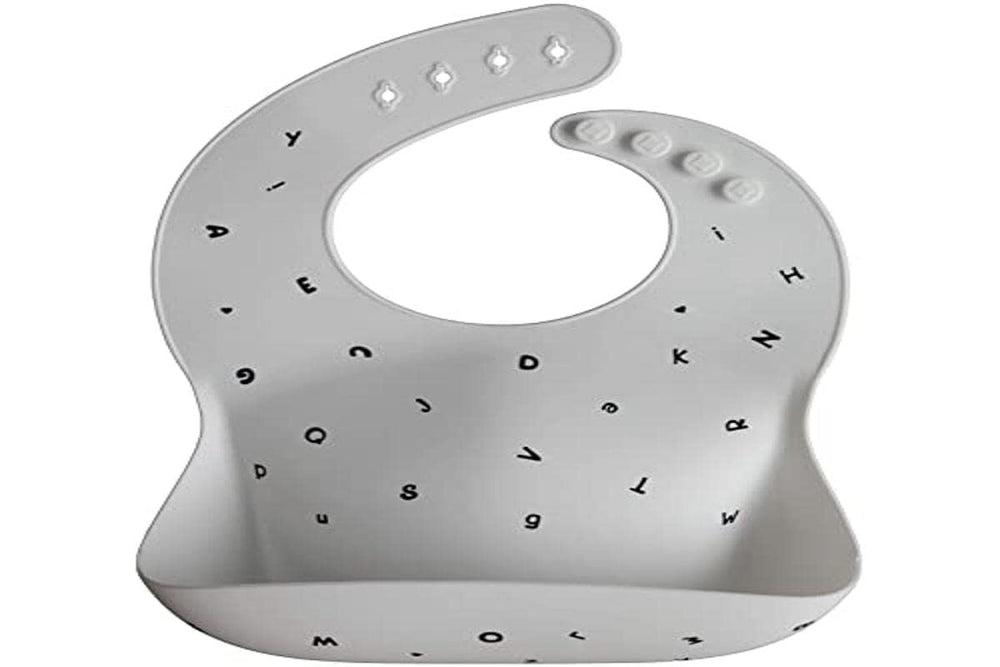 Mushie BPA-free silicone bib safe for feeding