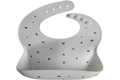 Mushie BPA-free silicone bib safe for feeding