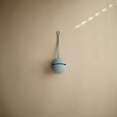 Mushie pacifier holder case powder blue stores two pacifiers for quick swaps.