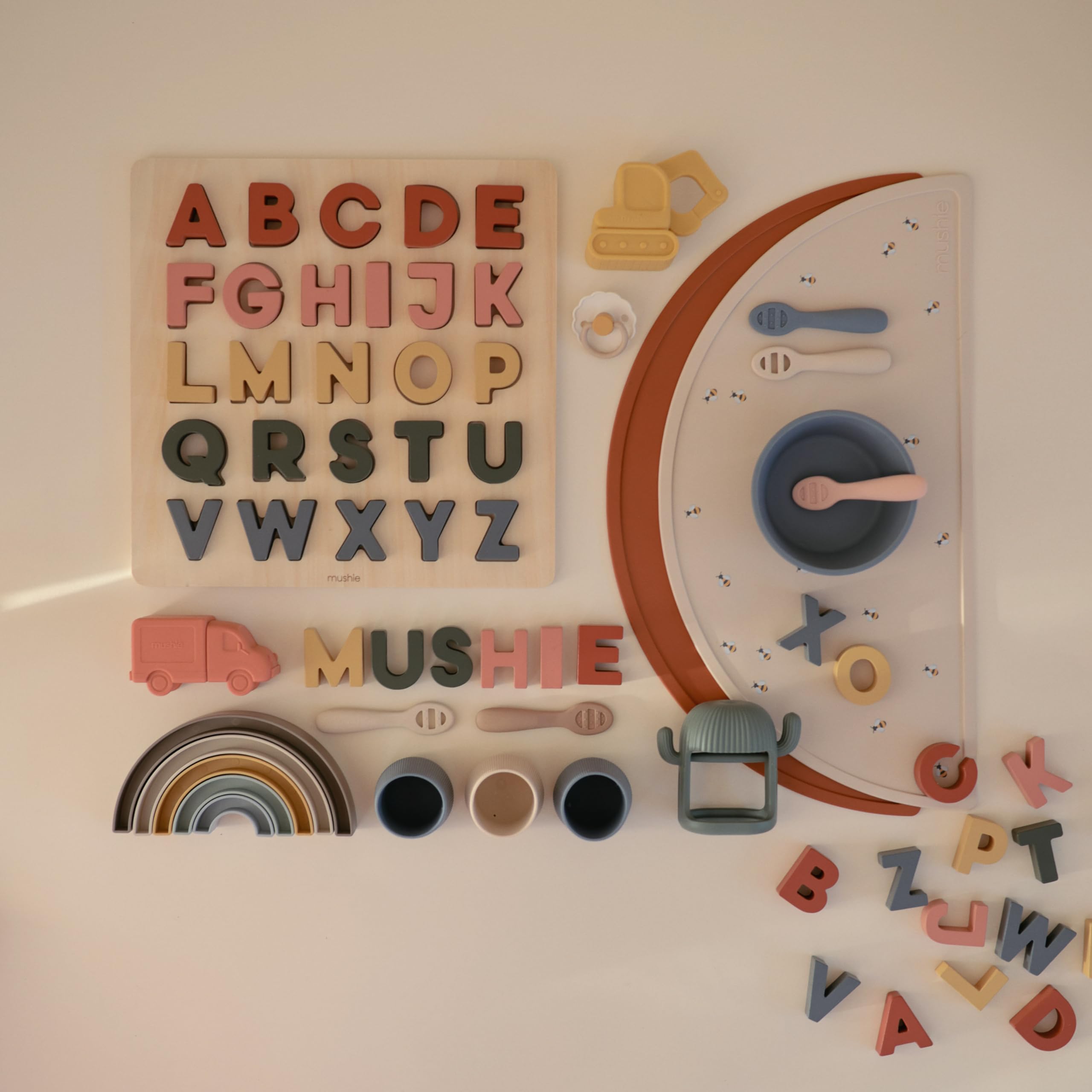 Mushie placemat made from BPA-free silicone for safe dining