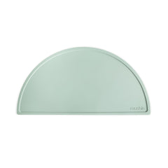 Mushie silicone placemat Cambridge Blue provides a non-slip surface for easy, mess-free meals