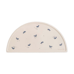 Mushie silicone placemat whales closeup highlights playful design and BPA-free safety.