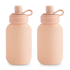 Mushie silicone puree pouch open for quick, mess-free feeding on the go.