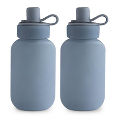 Mushie silicone puree pouch 2-pack front view for mess-free feeding