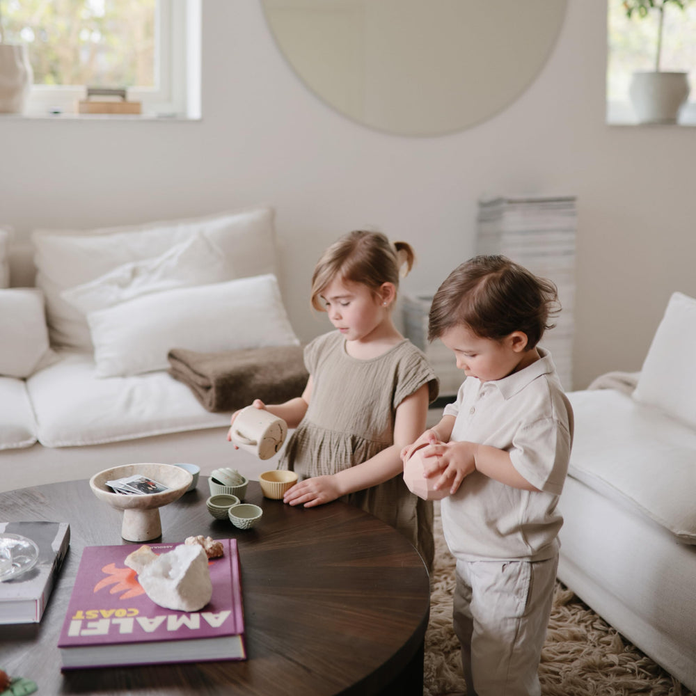 Mushie 400 ml capacity snack cup fits a healthy toddler snack.