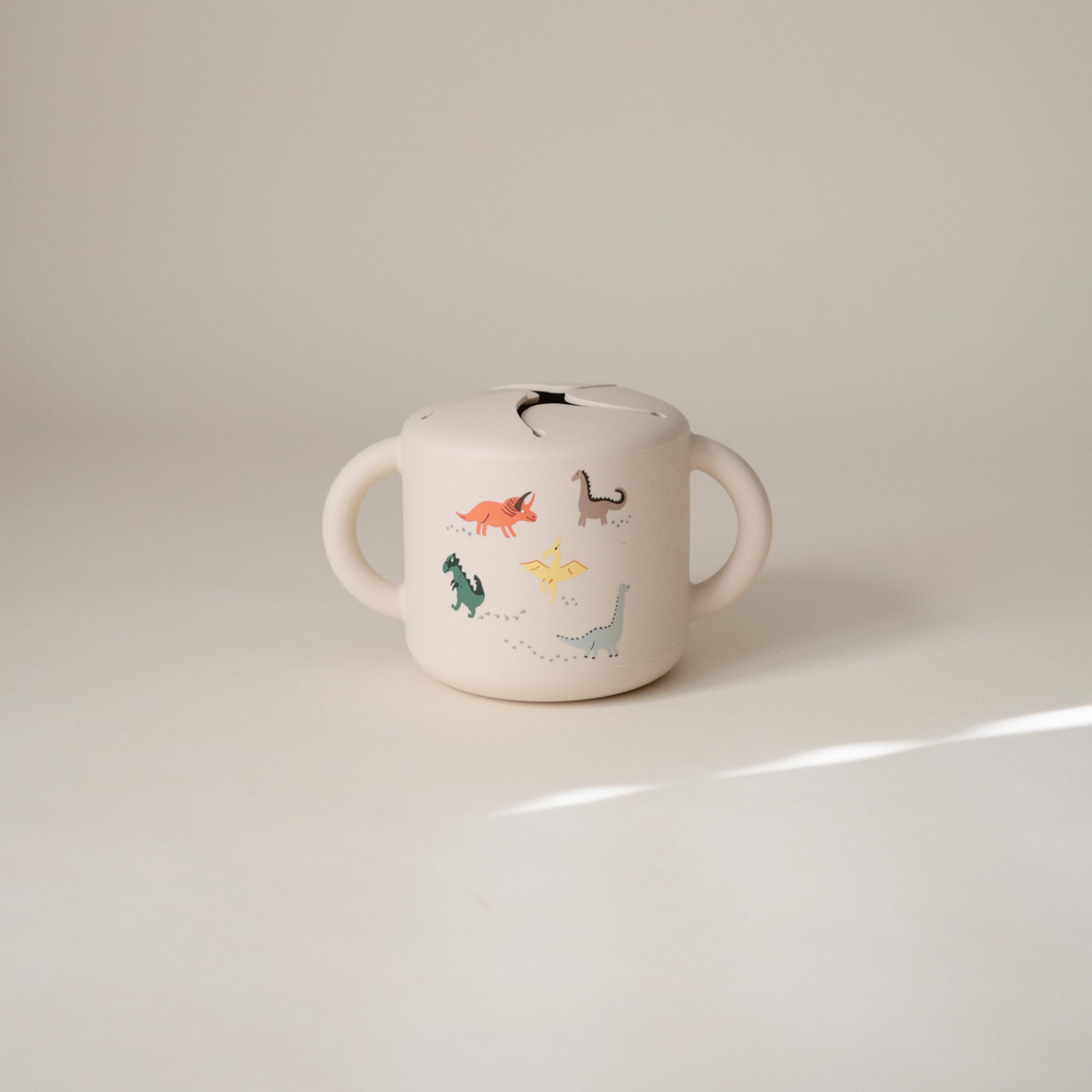Mushie Snack Cup is dishwasher-safe for quick cleanup after meals