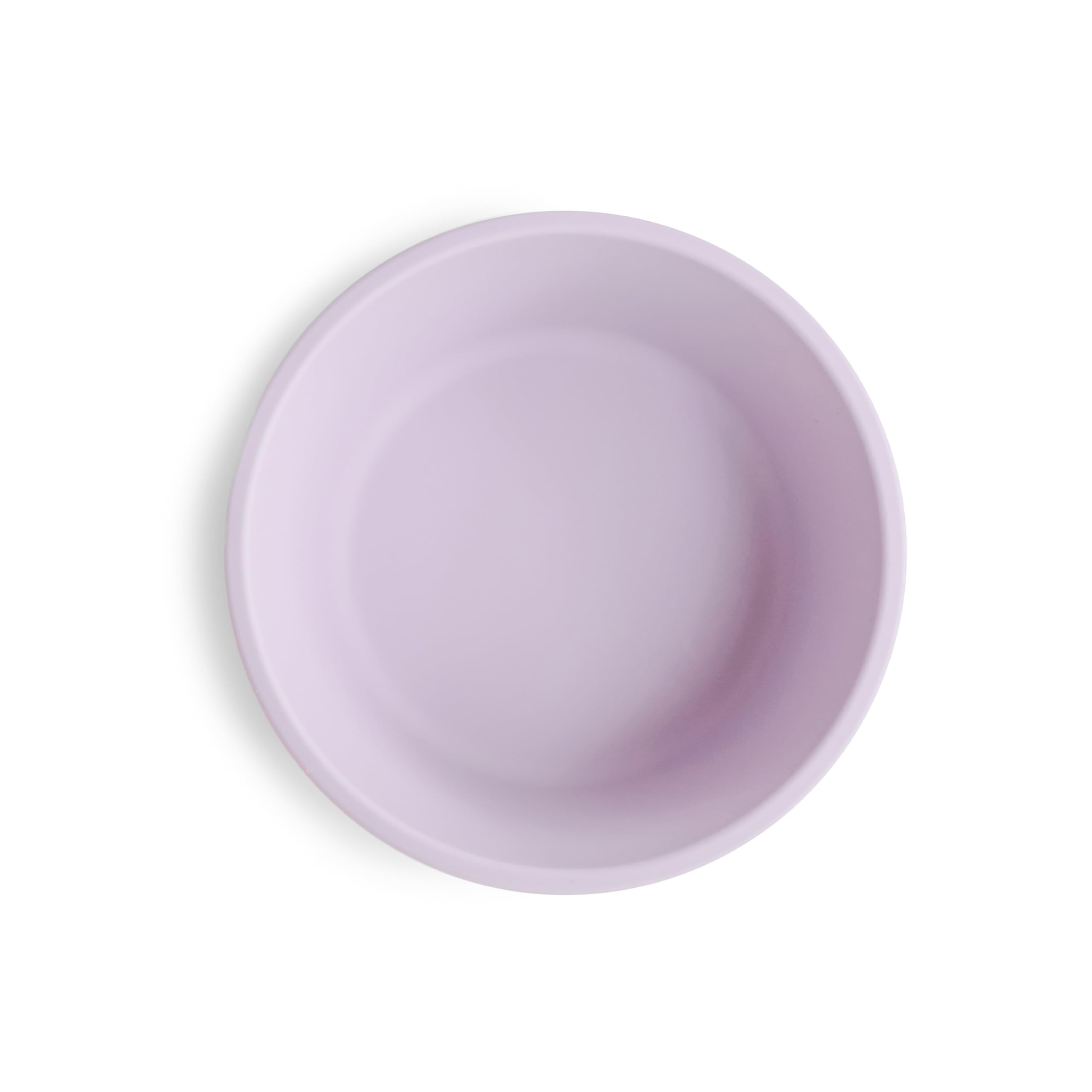 mushie suction bowl side view shows a compact design that stays put on a table.