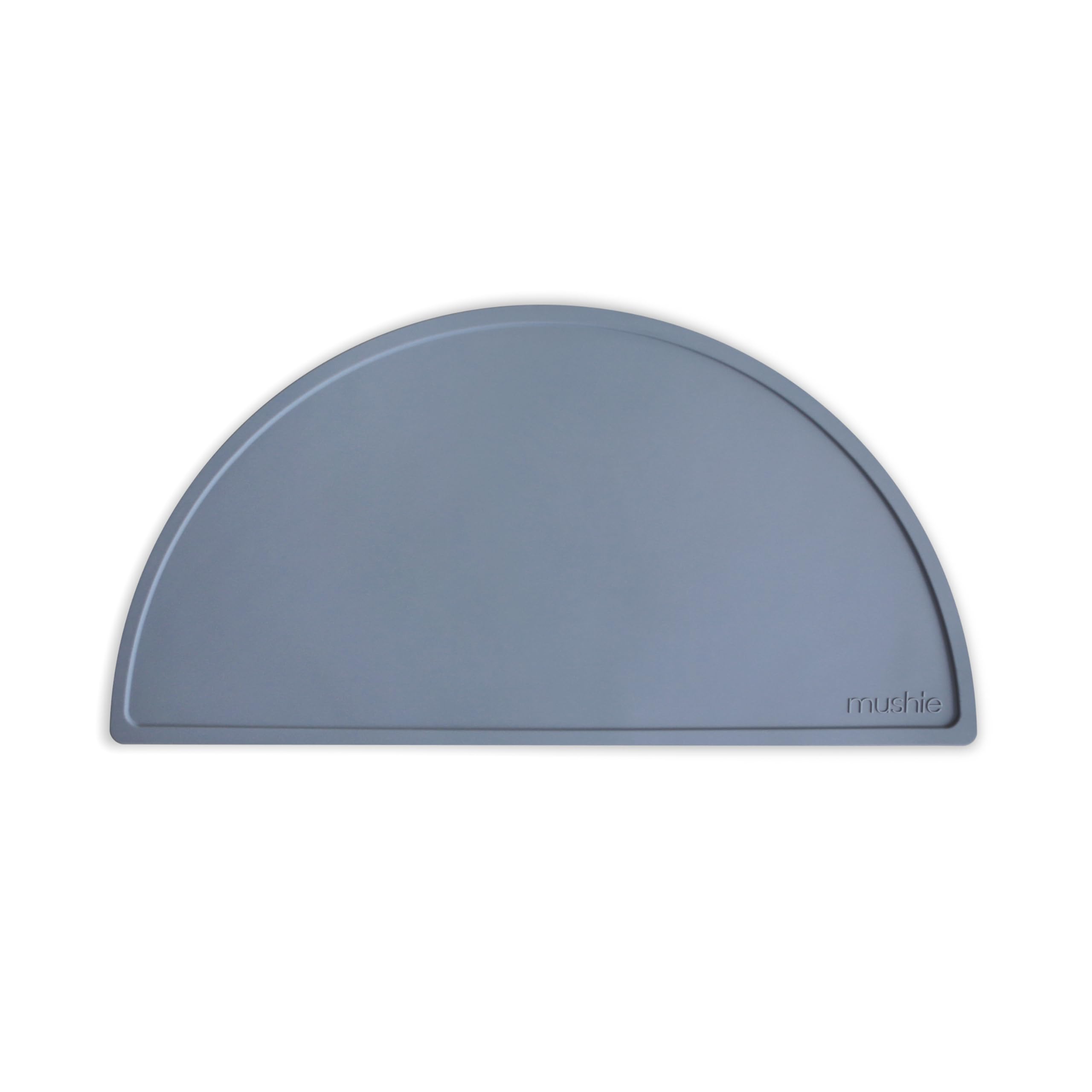 Mushie Tradewinds placemat hero pattern protects surfaces during meals.