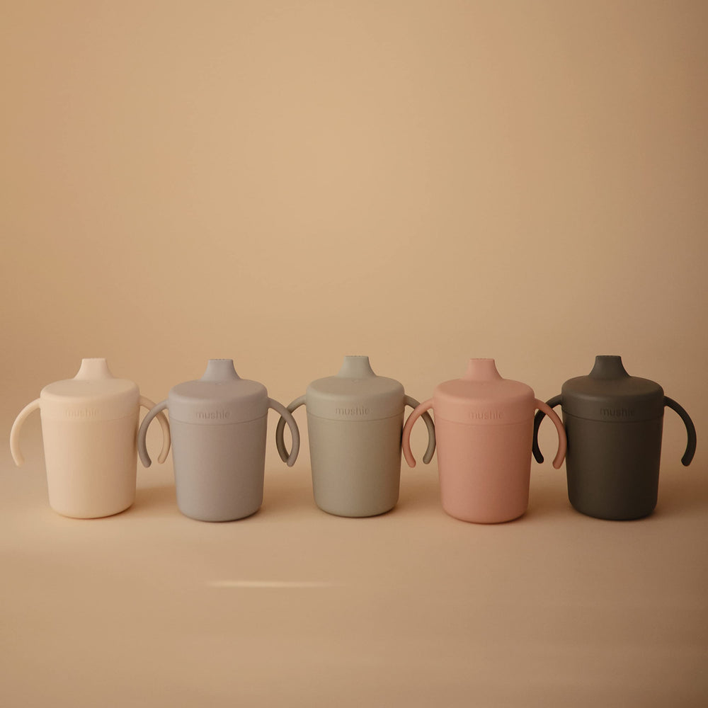 Mushie Trainer Sippy Cup sage made-in-denmark emphasizing design and safety