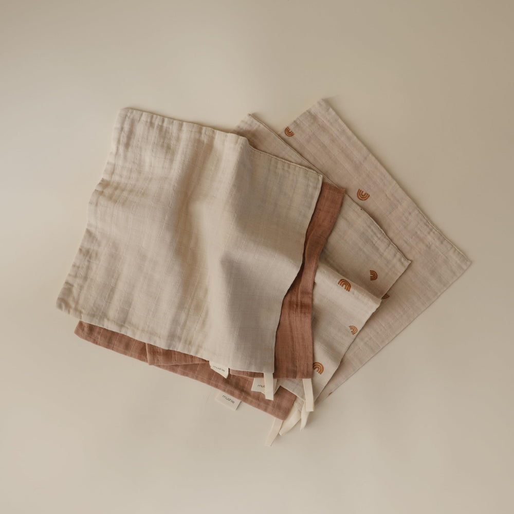 Mushie washcloths 11x11 size offers versatile baby cleansing options