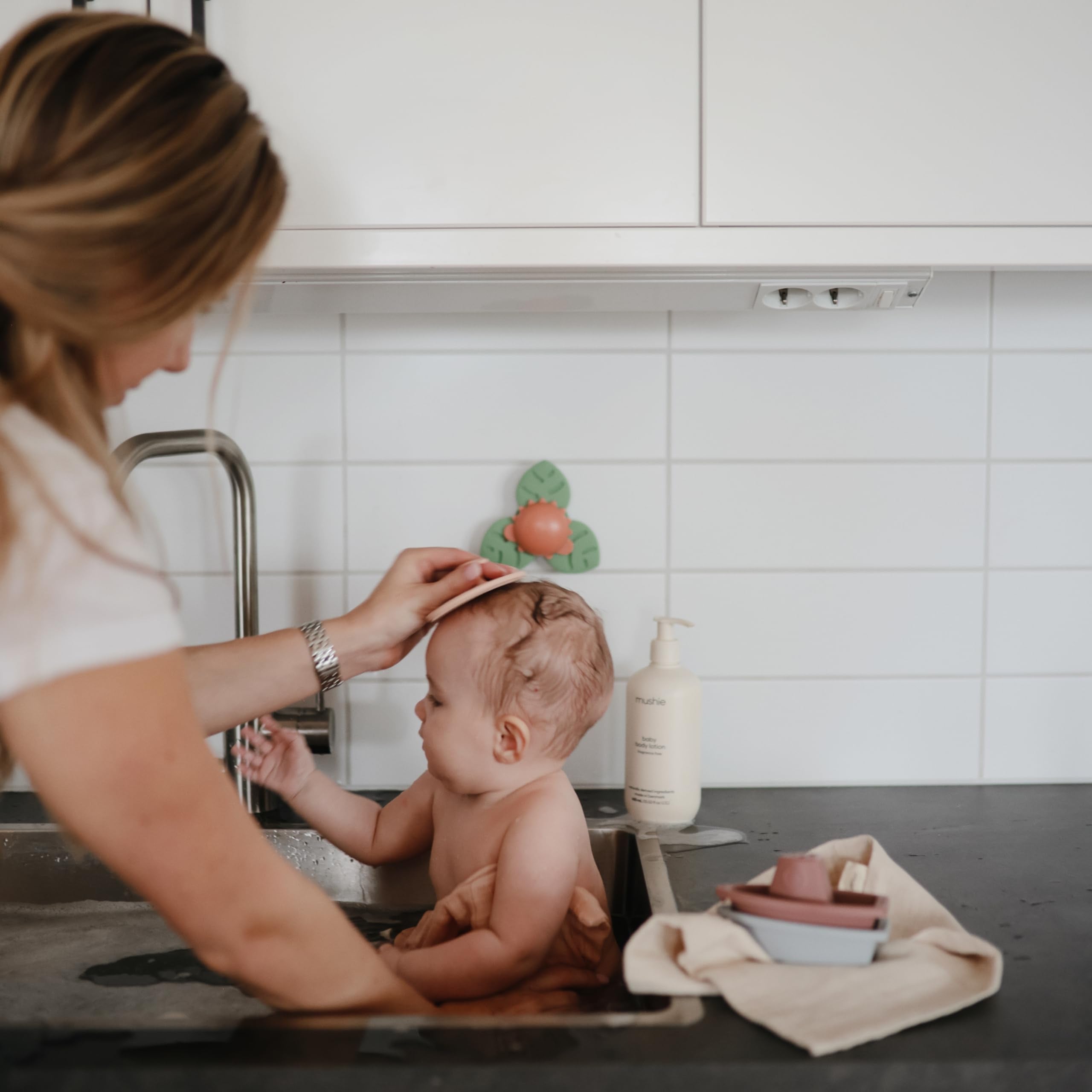 Mushie washcloths machine-wash friendly for busy households