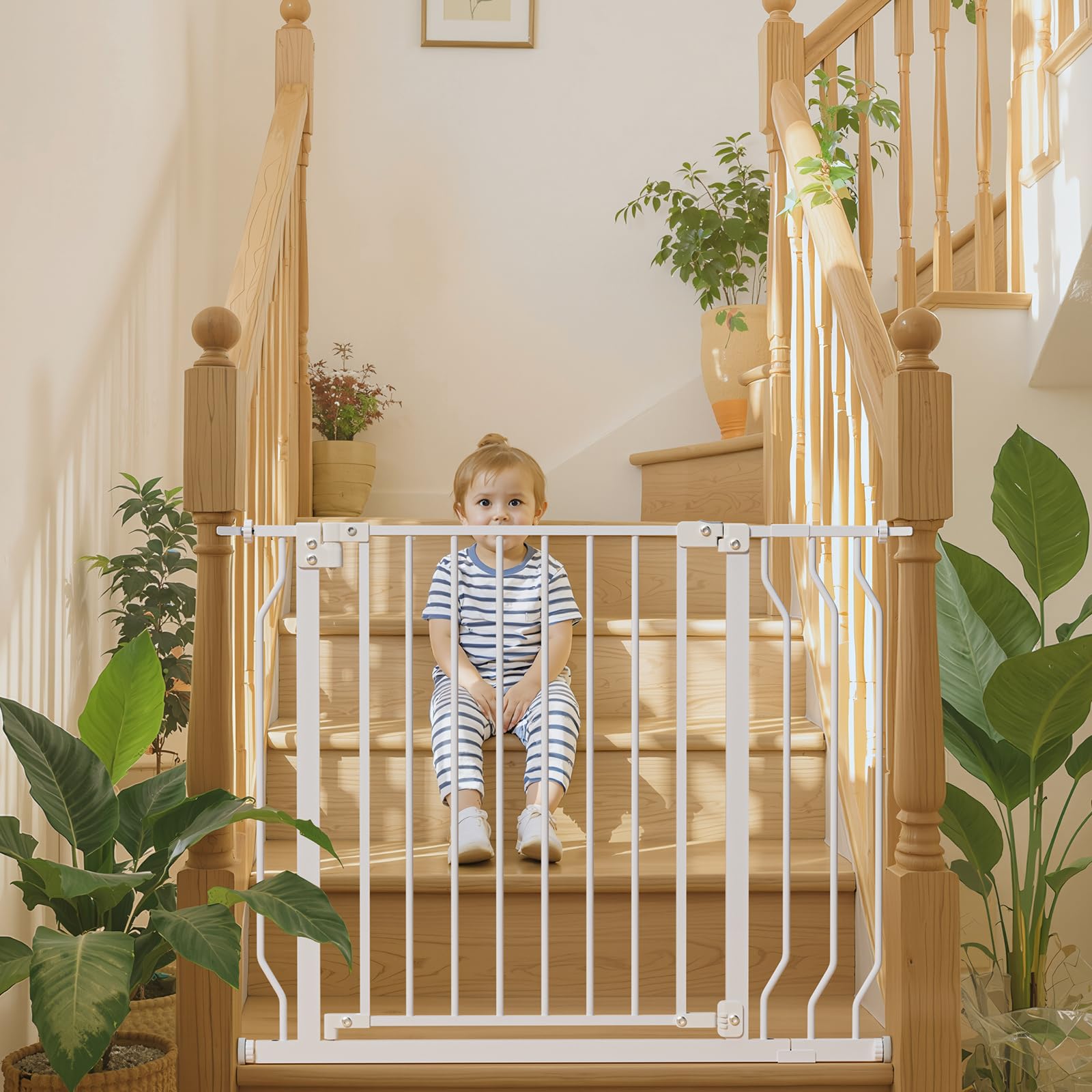 Mutak 29-48" baby gate stairs-wide: safe passage for adults and child