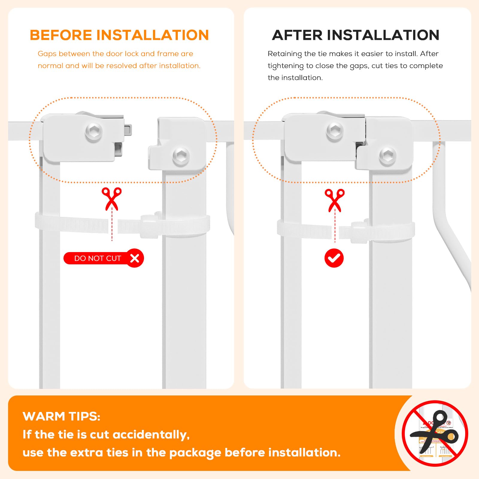 Mutak gate closed demonstrating auto-close feature for convenient use.
