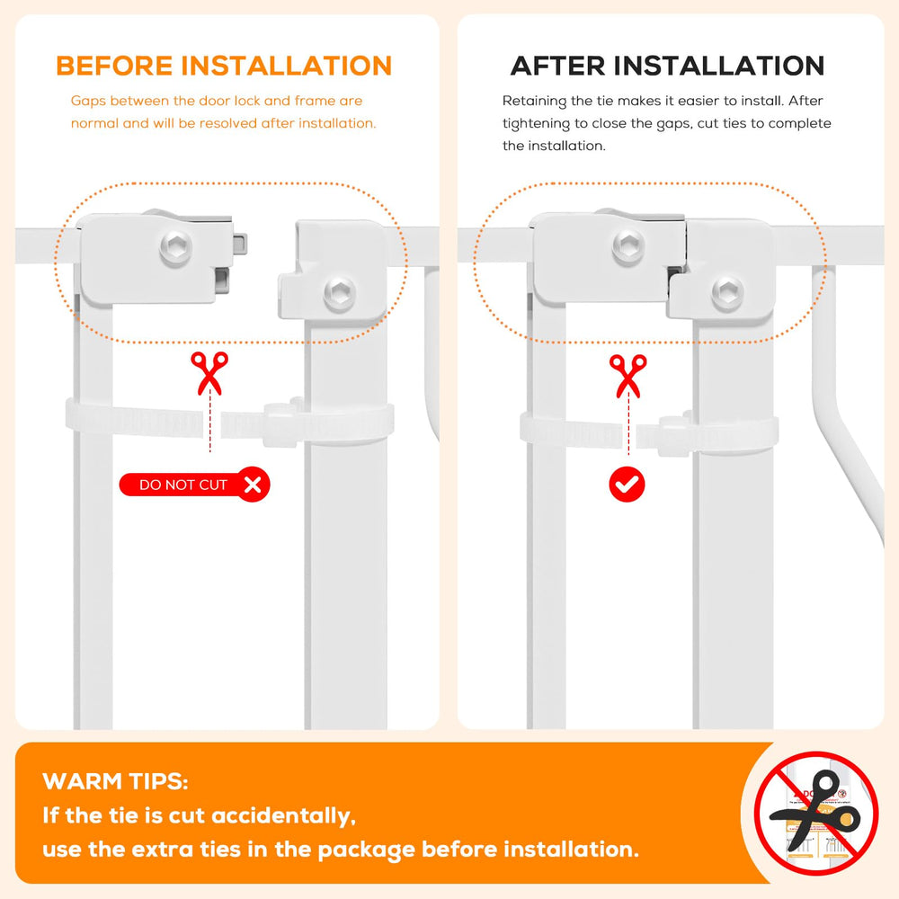 Mutak gate closed demonstrating auto-close feature for convenient use.