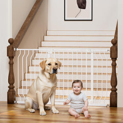 Mutak baby gate for stairs front view shows durable steel construction for safety.