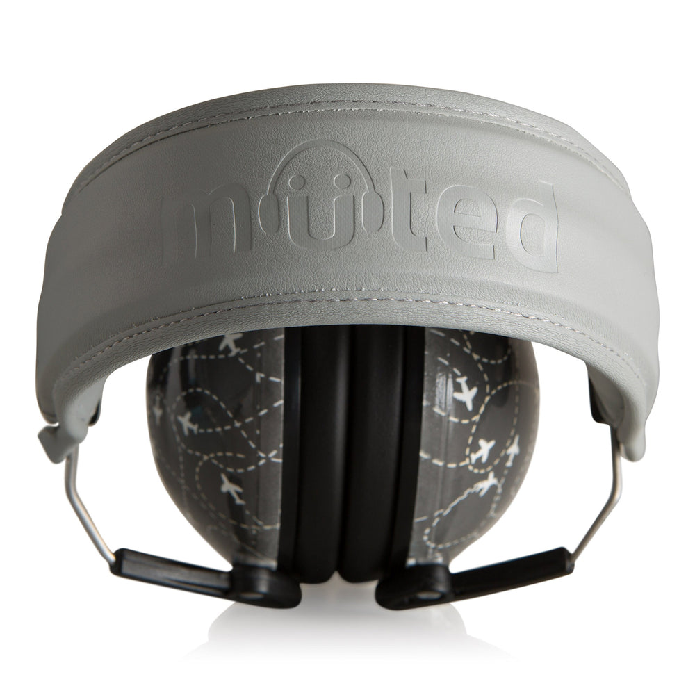 Muted Kids earmuffs are lightweight and collapsible for travel-friendly protection.