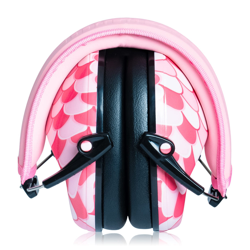 Muted Kids earmuffs with neon stripes reduce noise while staying fashion-forward.
