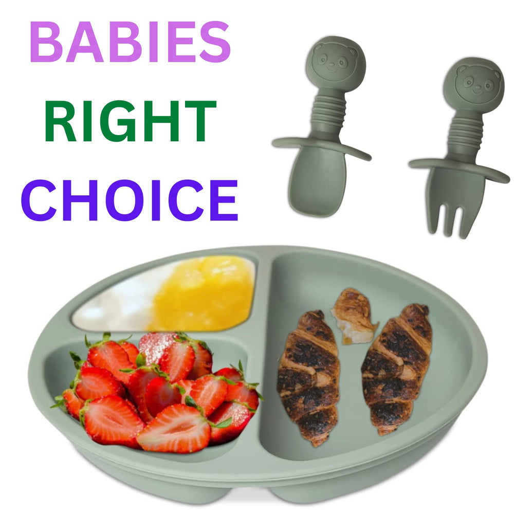 Mutualproducts green bibs included for outfit protection during meals