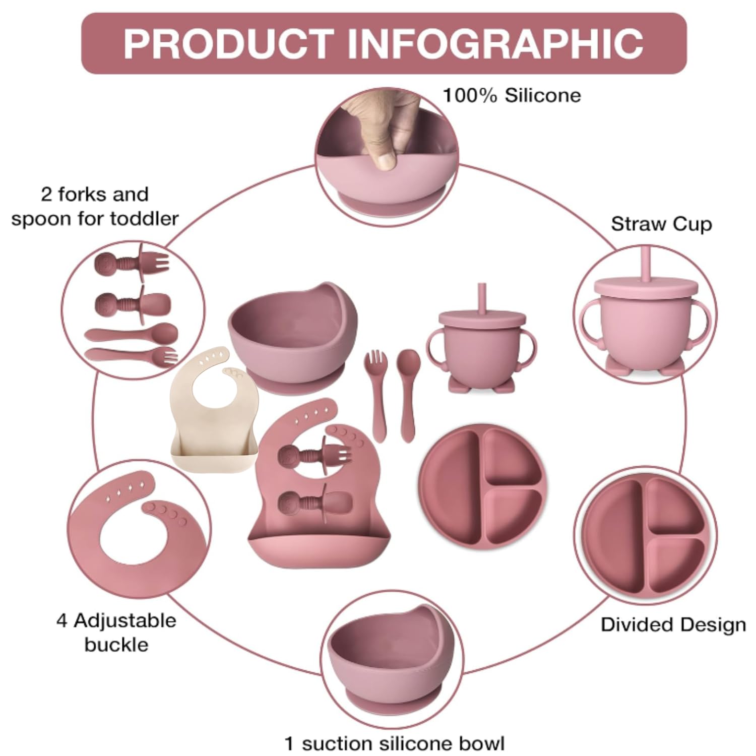 Mutualproducts suction plate pink anti-choke design helps reduce plate movement.