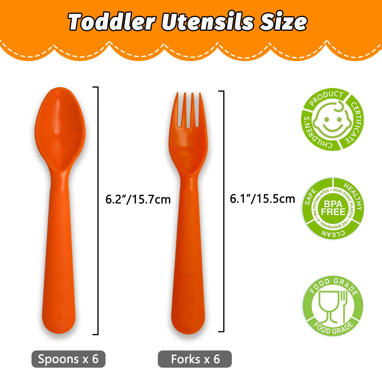 Muulaii BPA-free plastic kids utensils ready for daily meals and safe use.