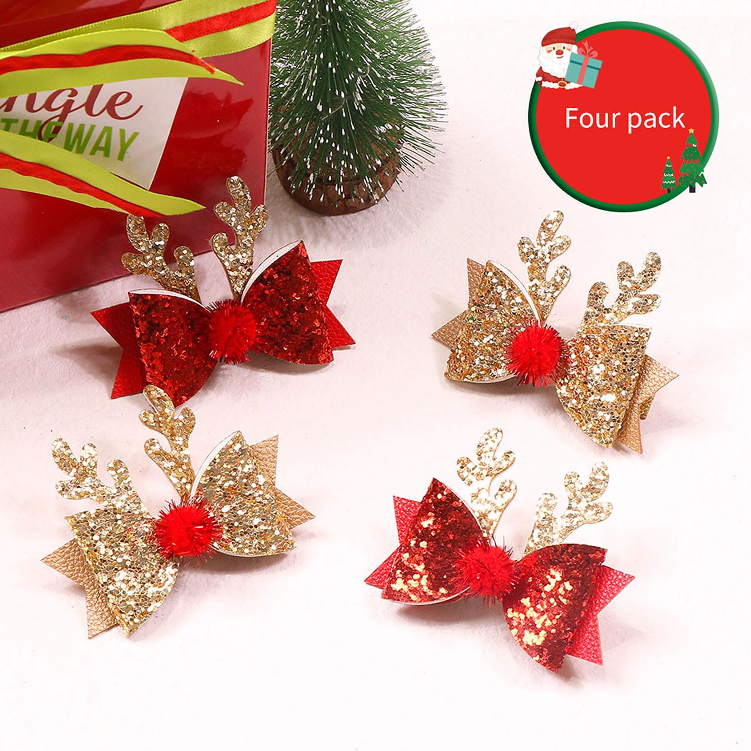 Muumoo baby girls Christmas hair accessory set for cute seasonal looks