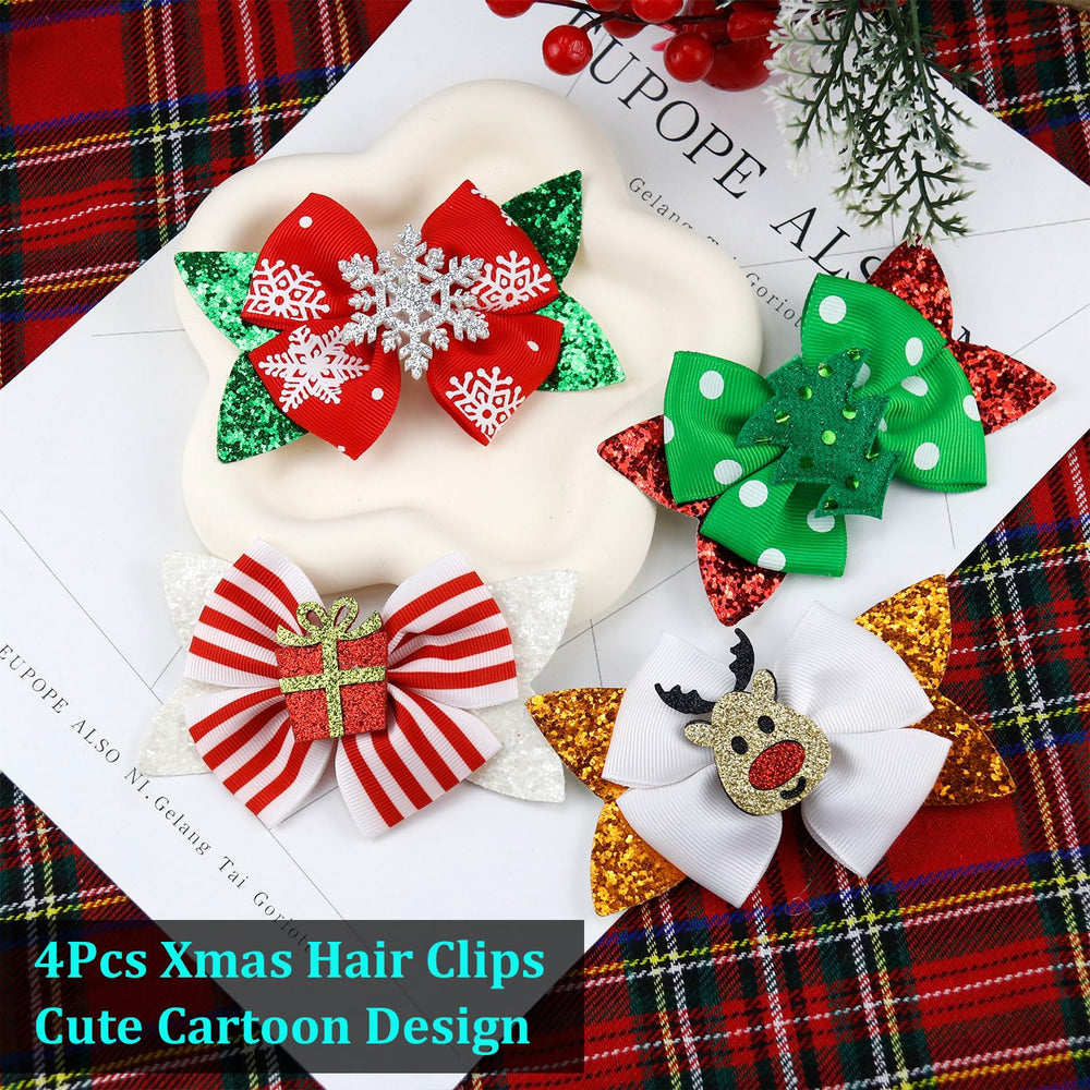 Muumoo reindeer bow clip brings cute seasonal flair for parties.