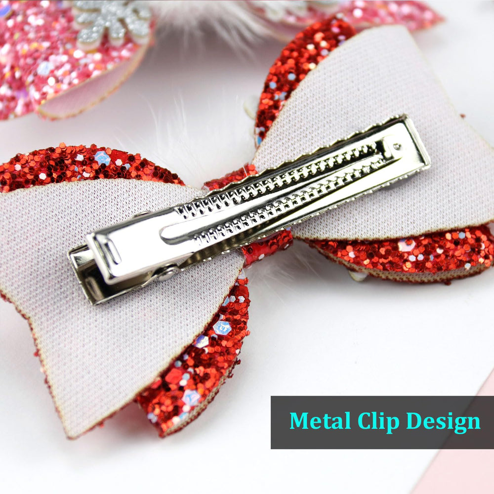 muumoo Winter Christmas bow rose red adds cozy vibe and sparkling details.