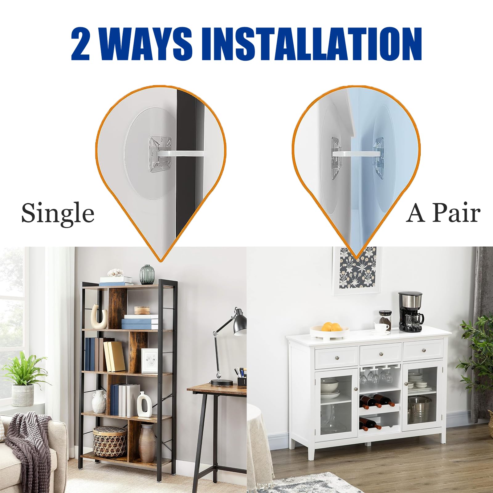 MUUPEG wardrobe and cabinet securely anchored for versatile safety applications.