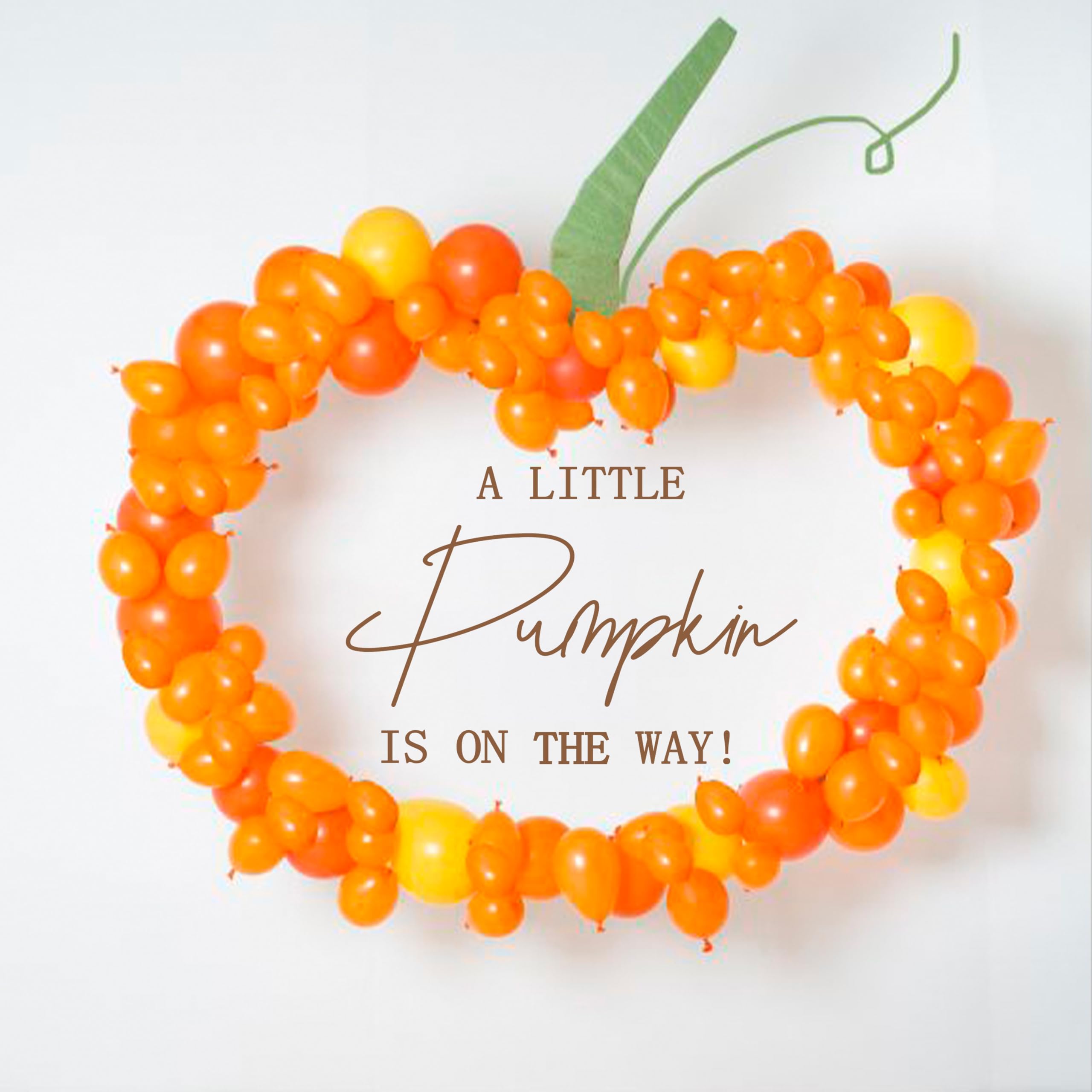 MUWEOL A Little Pumpkin is On The Way decal creates a festive focal point on doors.