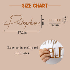 MUWEOL A Little Pumpkin is On The Way decal for Halloween party decor, quick room transform.