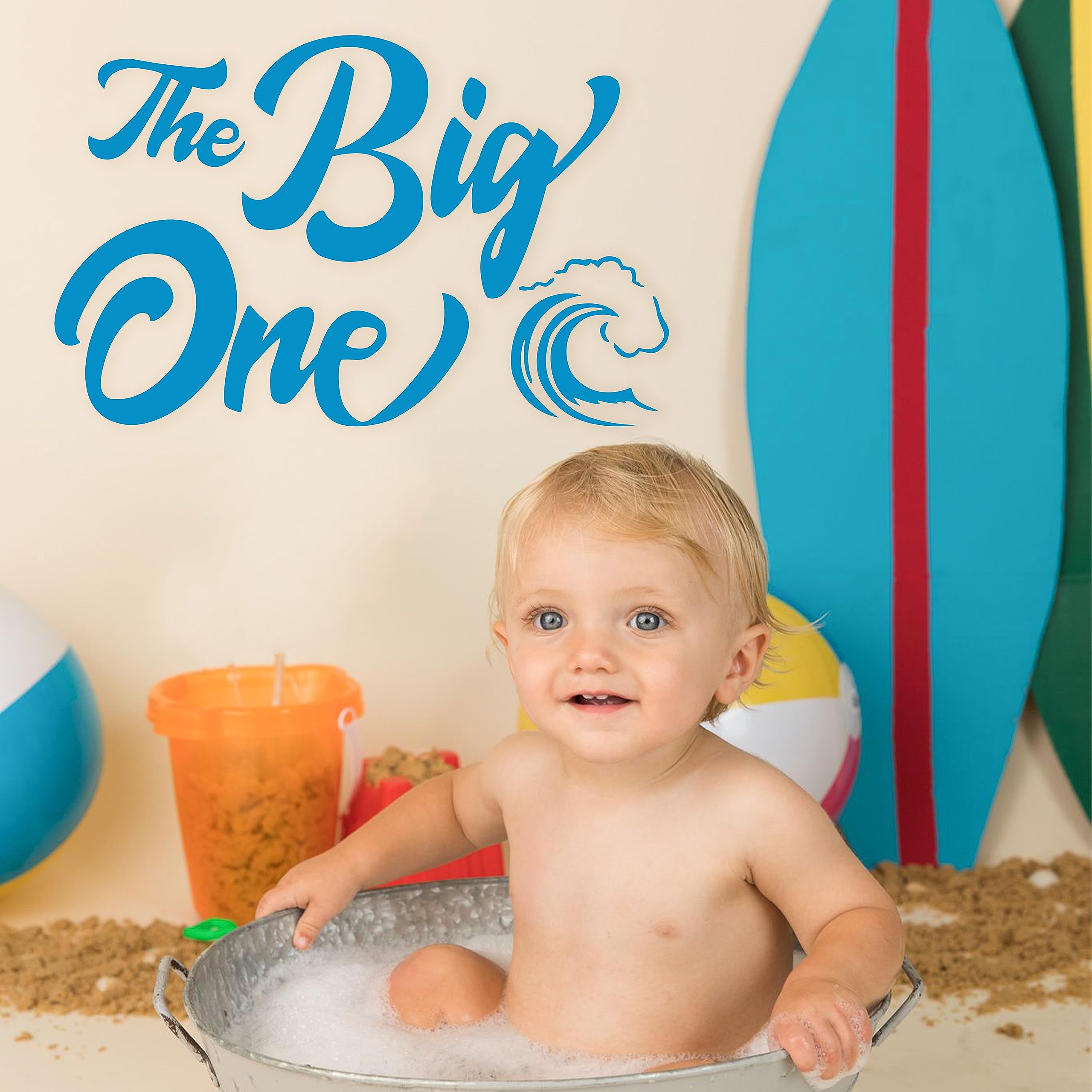MUWEOL The Big One decal in dark blue wall brings brave, calm vibes to a boy's room.