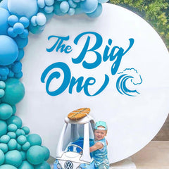 MUWEOL The Big One decal wall decor enhances a sea-themed nursery or party backdrop.