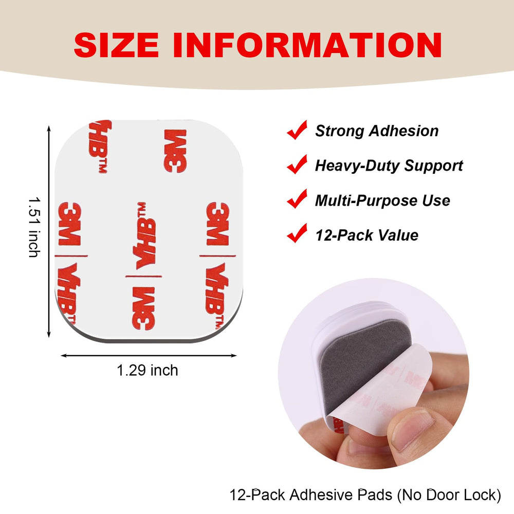MVSSP adhesive pad close-up highlighting universal surface compatibility with multiple materials.