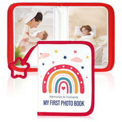 Mwise Rainbow memory book pages with customizable layouts for milestones