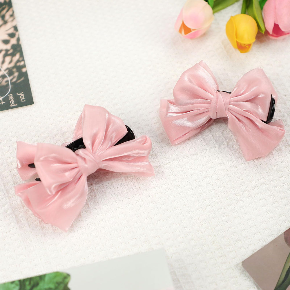 MWRDSM pink bow hair clips, gift-ready for birthdays and holidays.