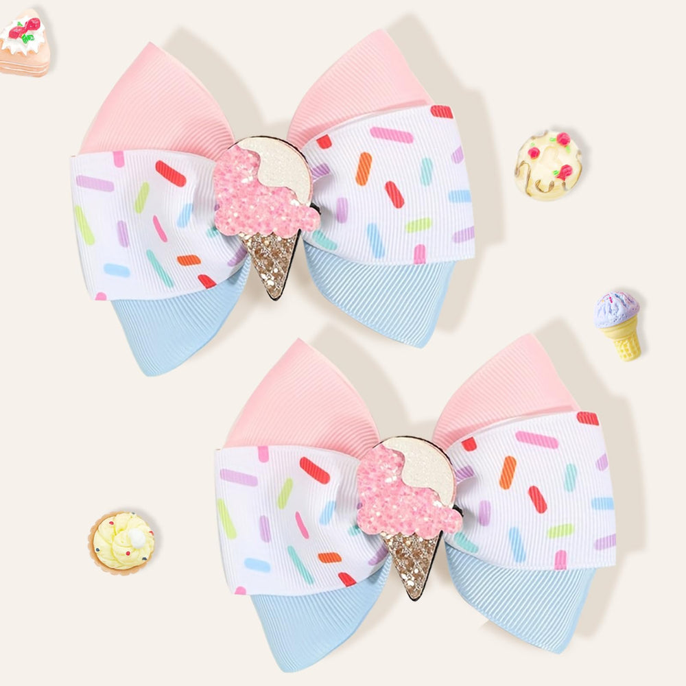 MWRDSM ice creams bow blue clip adds summer charm to everyday hair