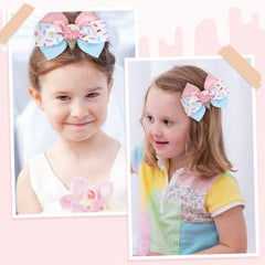 MWRDSM 4.3-inch ice cream bow clip pairs with various styles