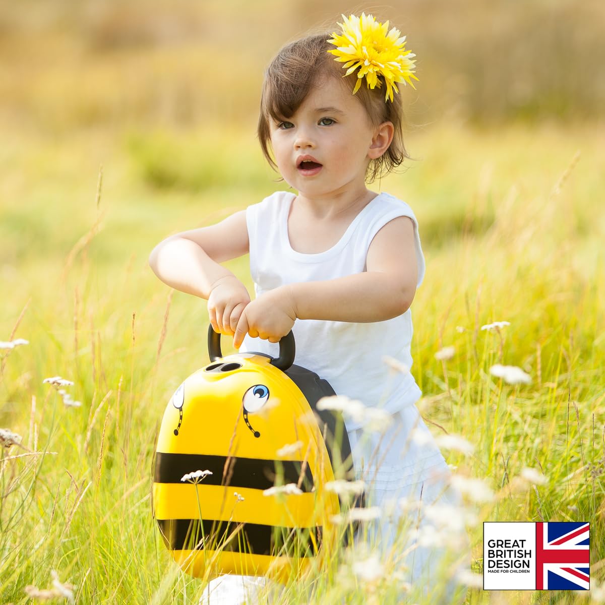 My Carry Potty Bumble Bee travel potty open seat ready for quick trips