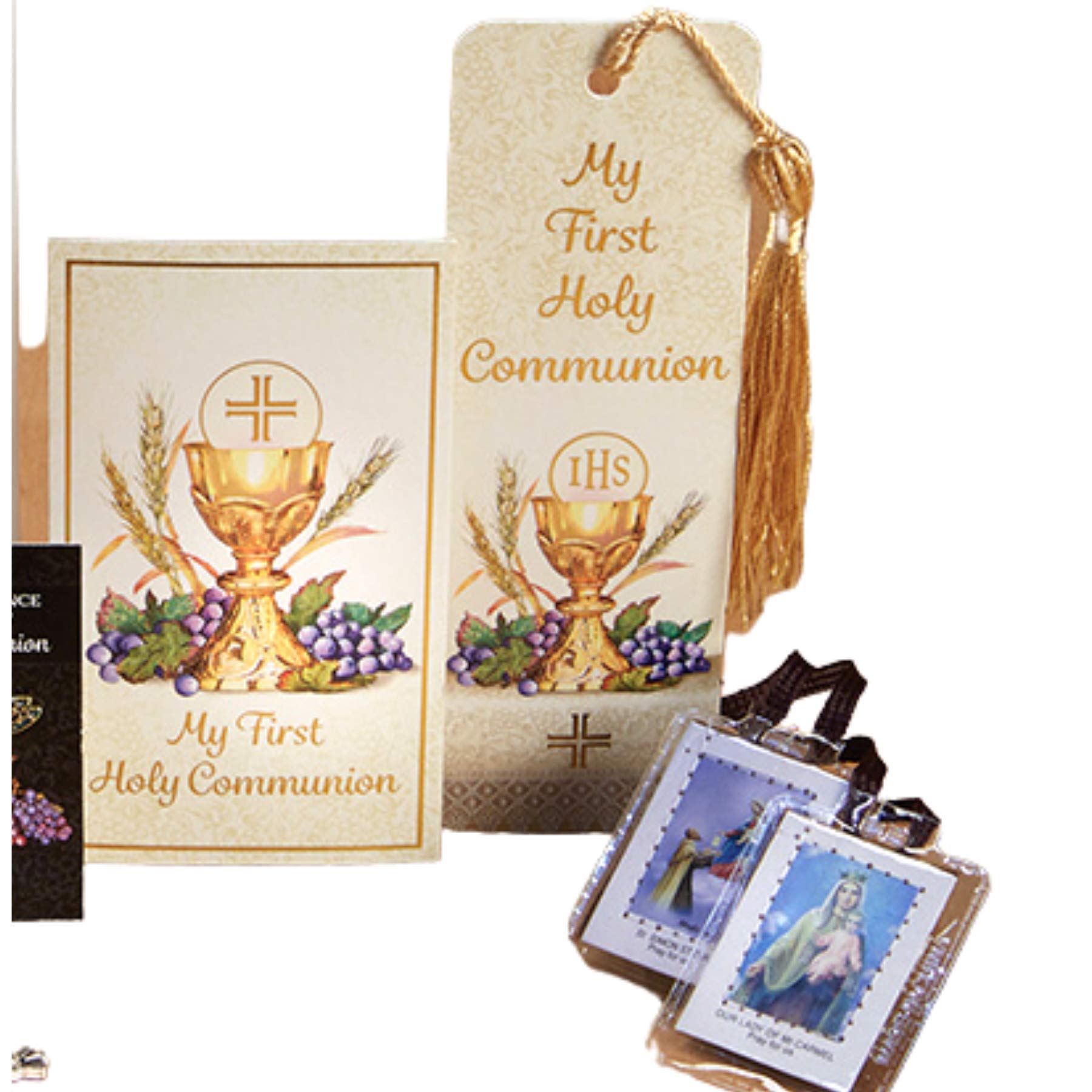 My First Holy Communion Bread of Life Deluxe gift set lapel pin shines with enamel craftsmanship.
