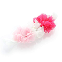 My Lello baby flower headbands gray close-up with delicate beads
