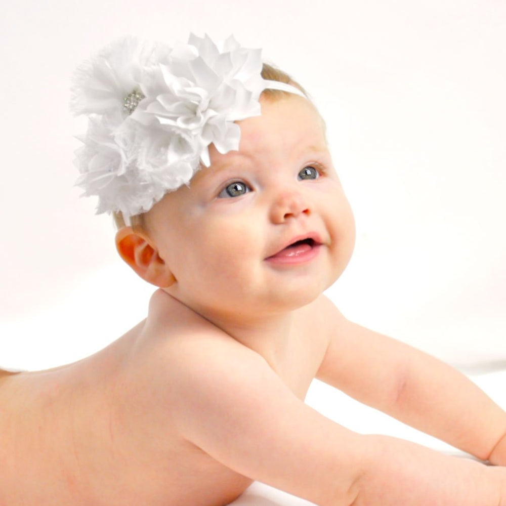 My Lello elastic headband in gray offers gentle, adjustable comfort.