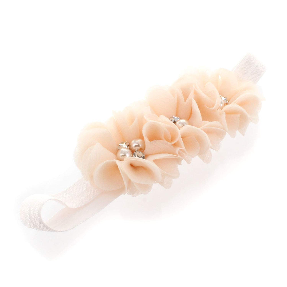 Dusty rose and vanilla cream My Lello headbands for holidays and photos.