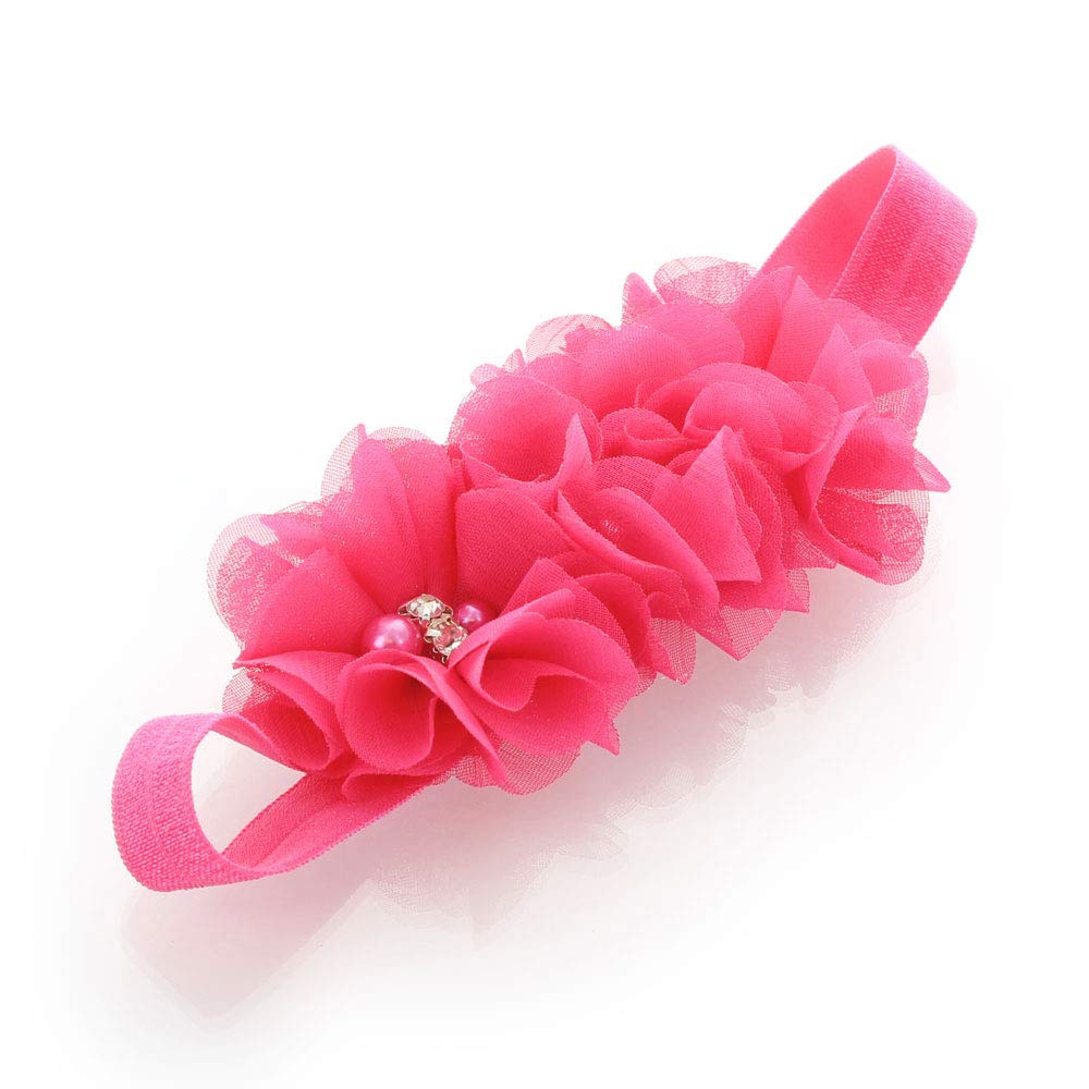 Two-pack newborn headbands in pastel pinks for easy styling