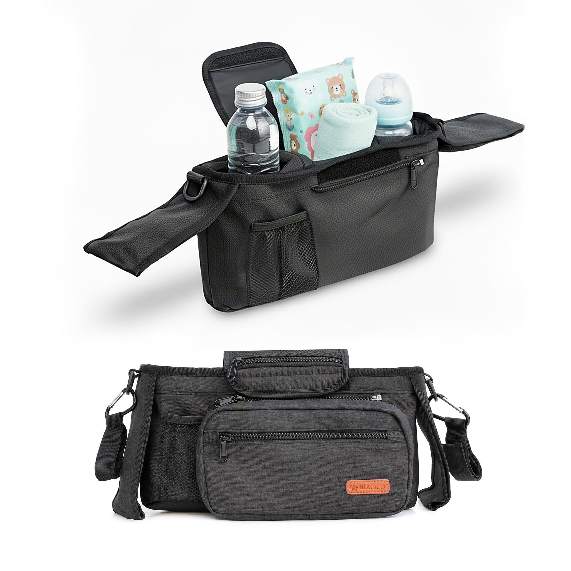 My lil Aviator stroller organizer insulated cup holders for on-the-go hydration