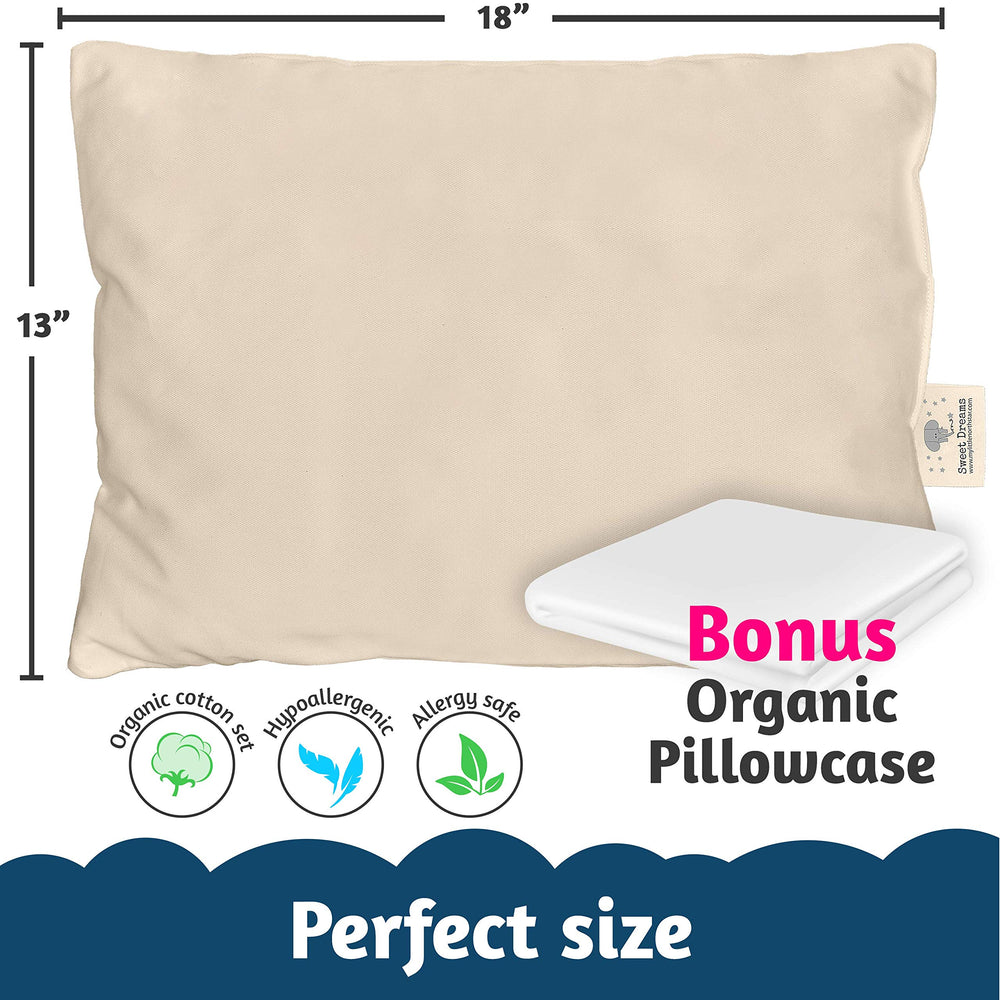 My Little North Star organic cotton pillowcase closeup highlighting easy-care fabric.