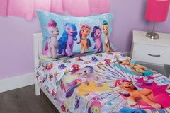 My Little Pony fitted sheet bright print supports kid-friendly sleep setup and easy dressing.
