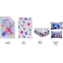 My Little Pony top sheet shows dual designs for a quick style switch during bedtime.