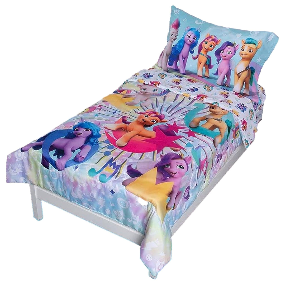My Little Pony toddler bedding set quilted comforter features vibrant ponies for cozy bedtime routines.